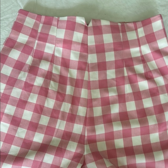 Zara Pink and White Checkered Pants size 28 - Picture 6 of 6